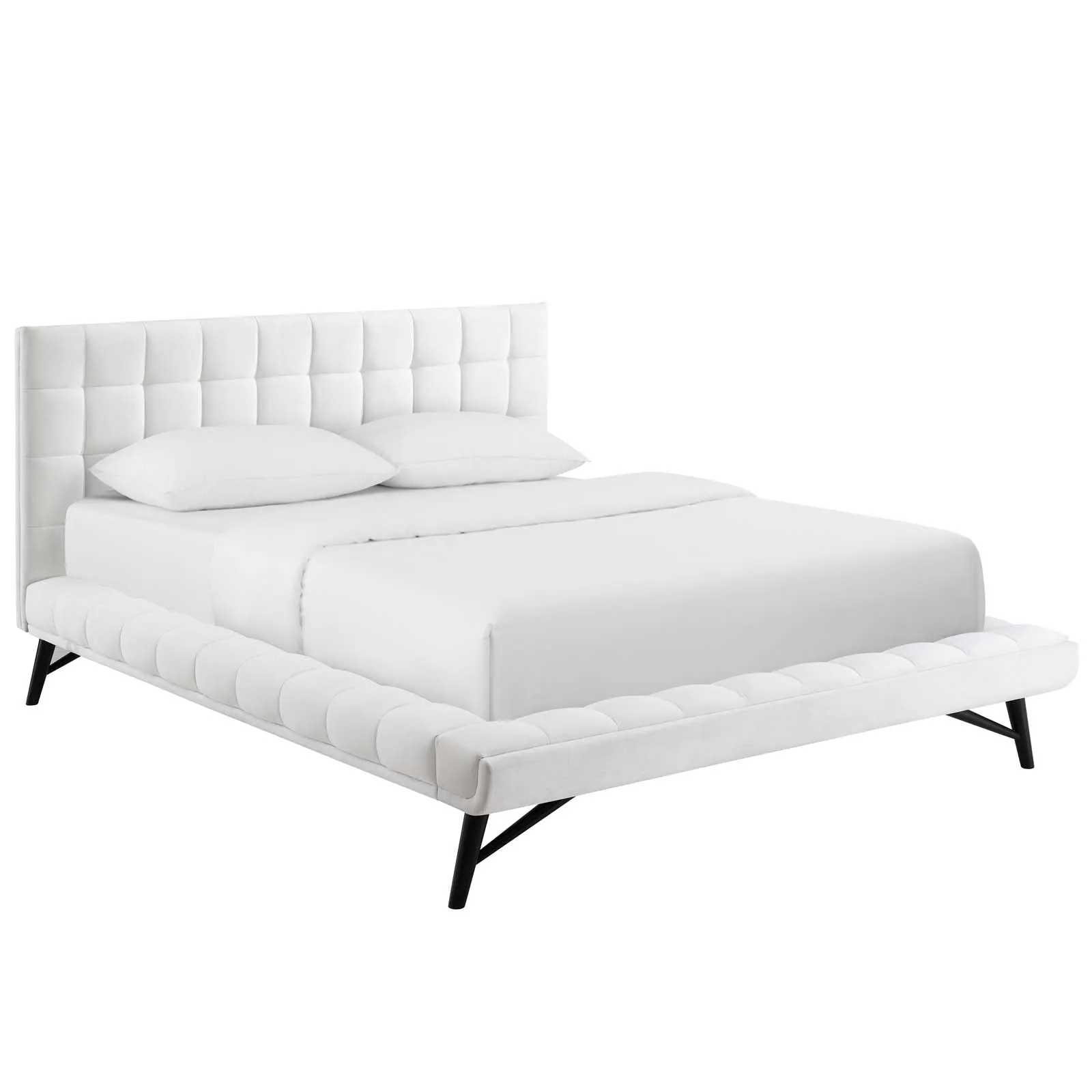 Julia Biscuit Tufted Performance Velvet Platform Bed