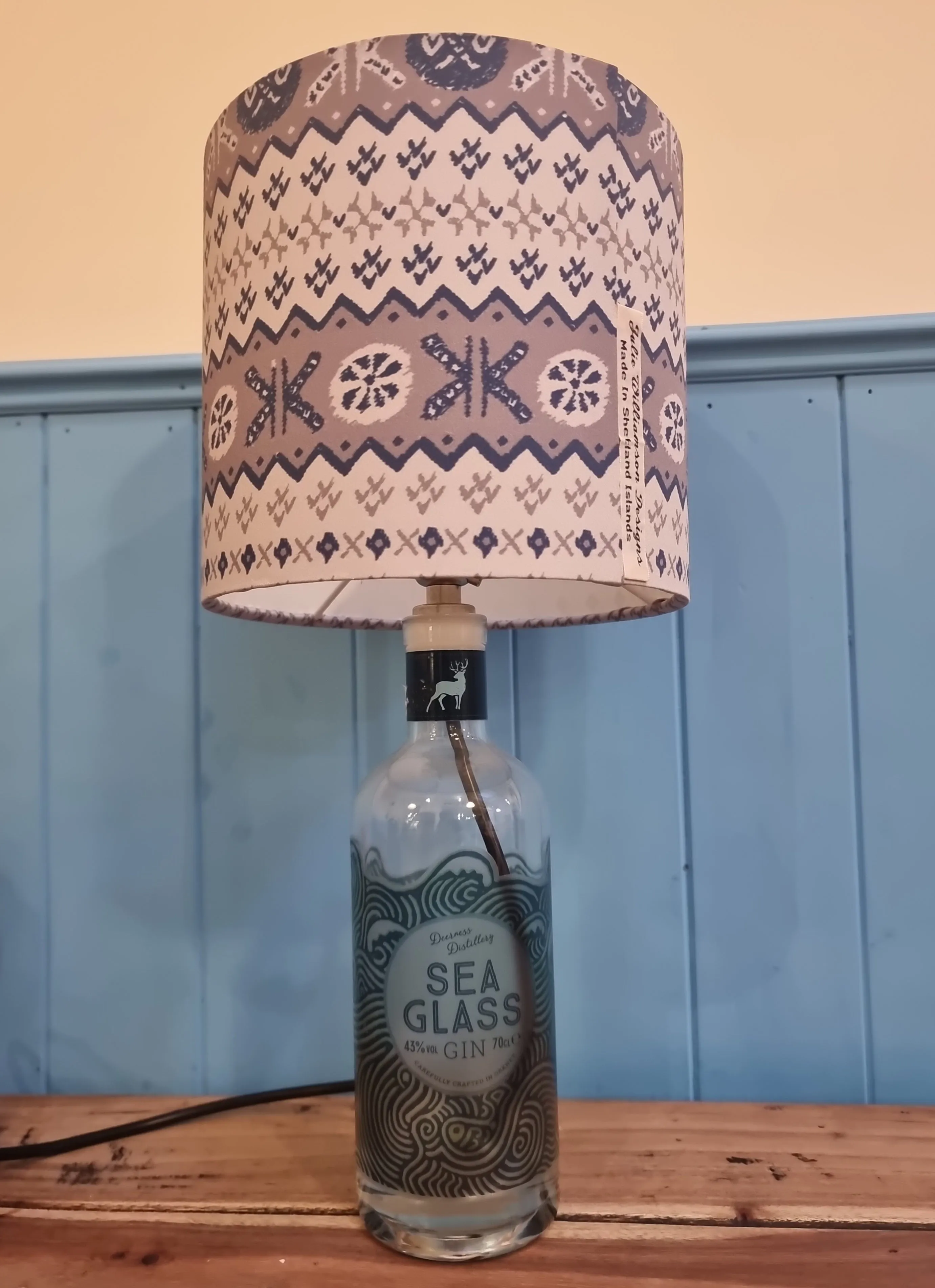 Julie Williamson Design Granny's Fair Isle Lampshade - Navy