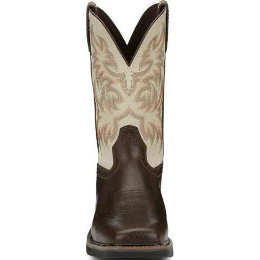 Justin Stampede Men's Driller Copper Cowboy Boots