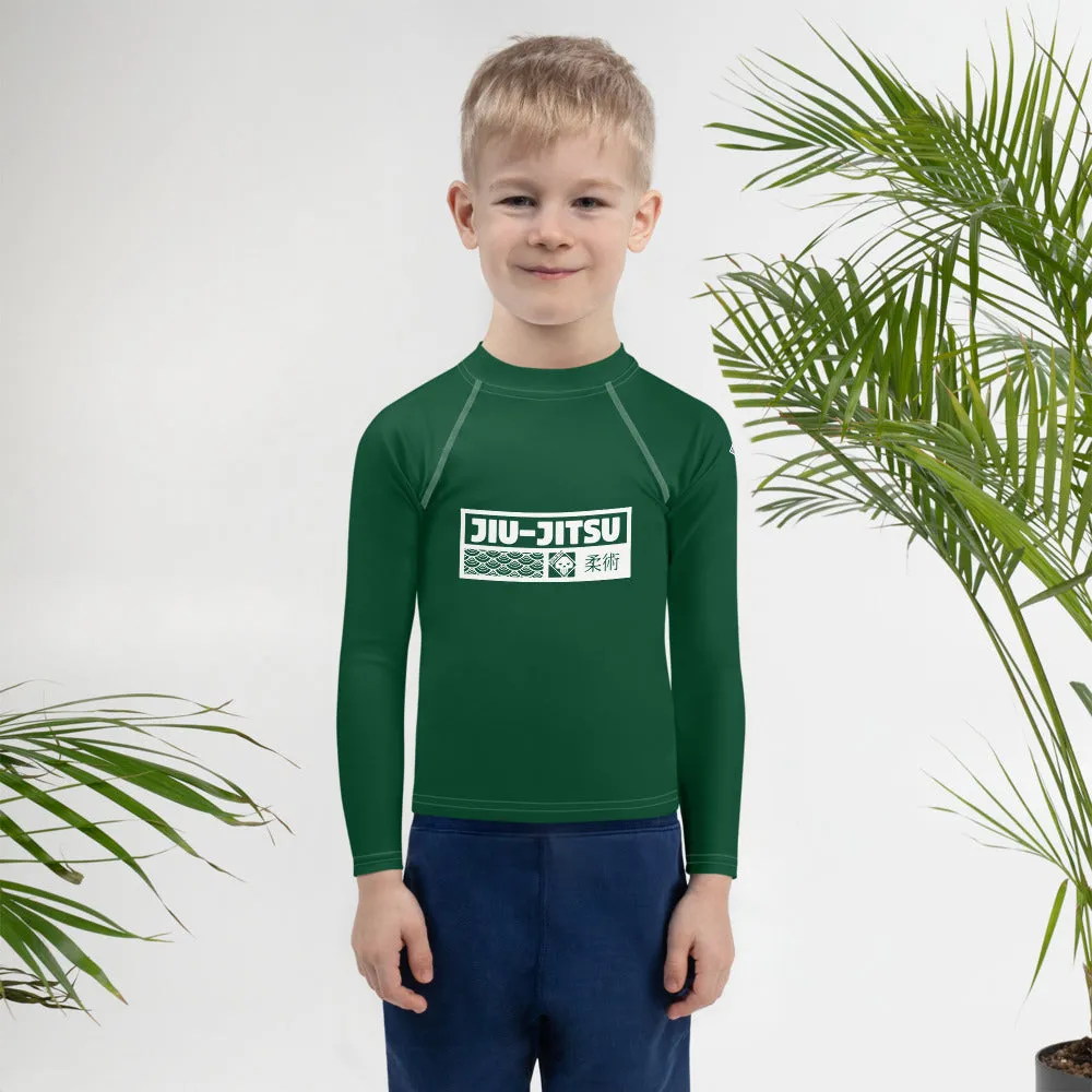 Kid's Boys Long Sleeve BJJ Rash Guard Jiu-Jitsu 008 - Sherwood Forest