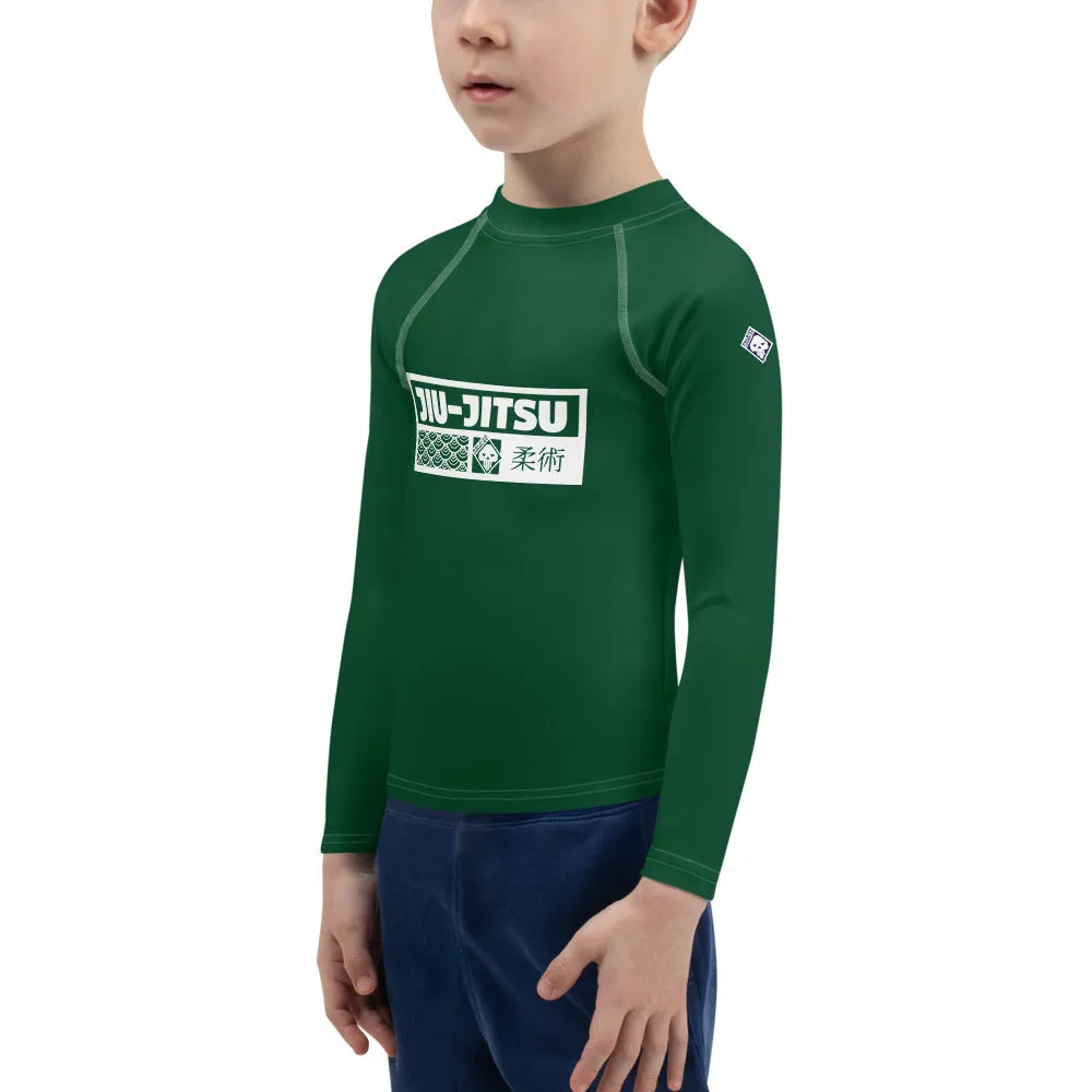 Kid's Boys Long Sleeve BJJ Rash Guard Jiu-Jitsu 008 - Sherwood Forest