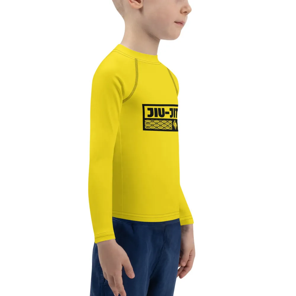 Kid's Boys Long Sleeve BJJ Rash Guard Jiu-Jitsu 017 - Golden Sun