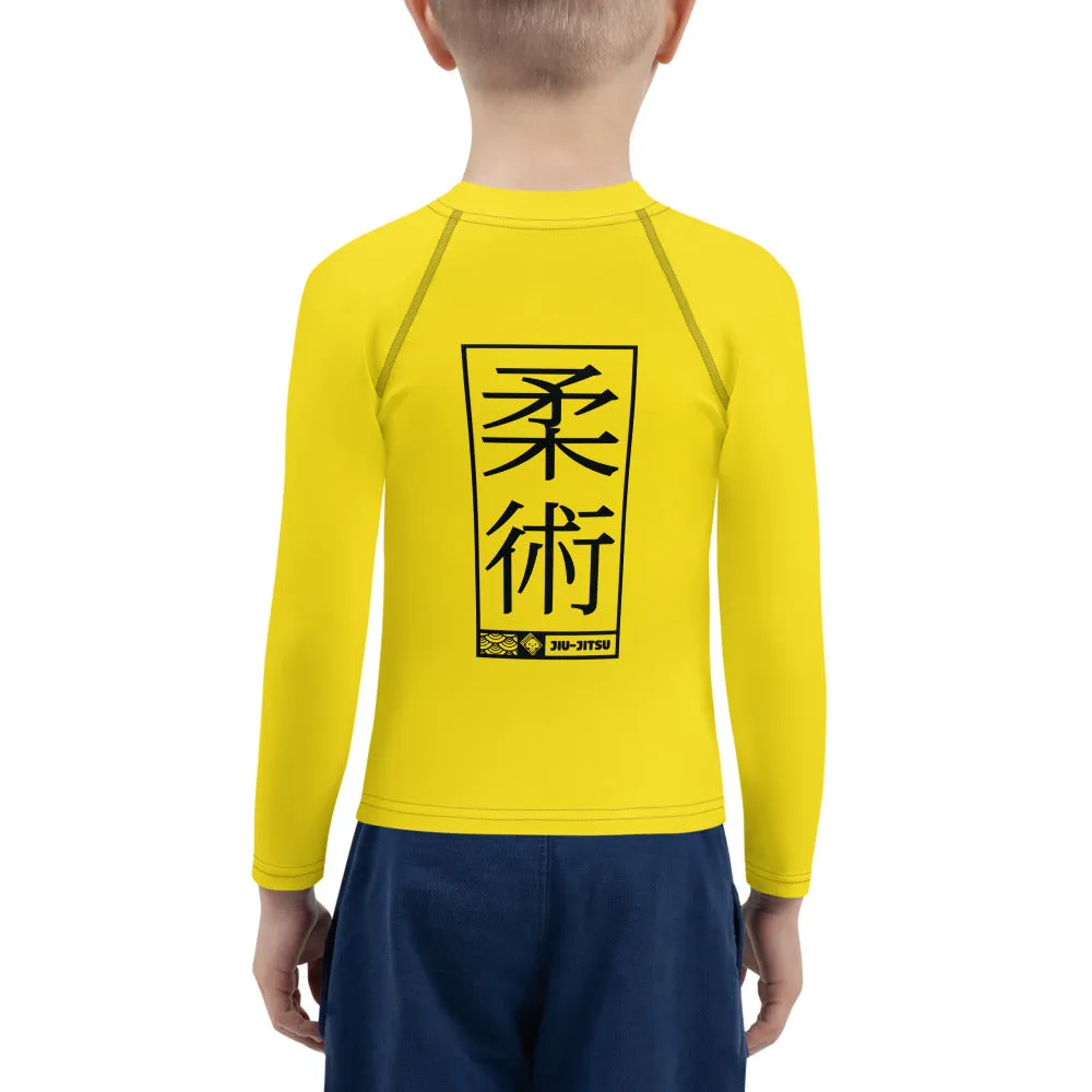 Kid's Boys Long Sleeve BJJ Rash Guard Jiu-Jitsu 017 - Golden Sun