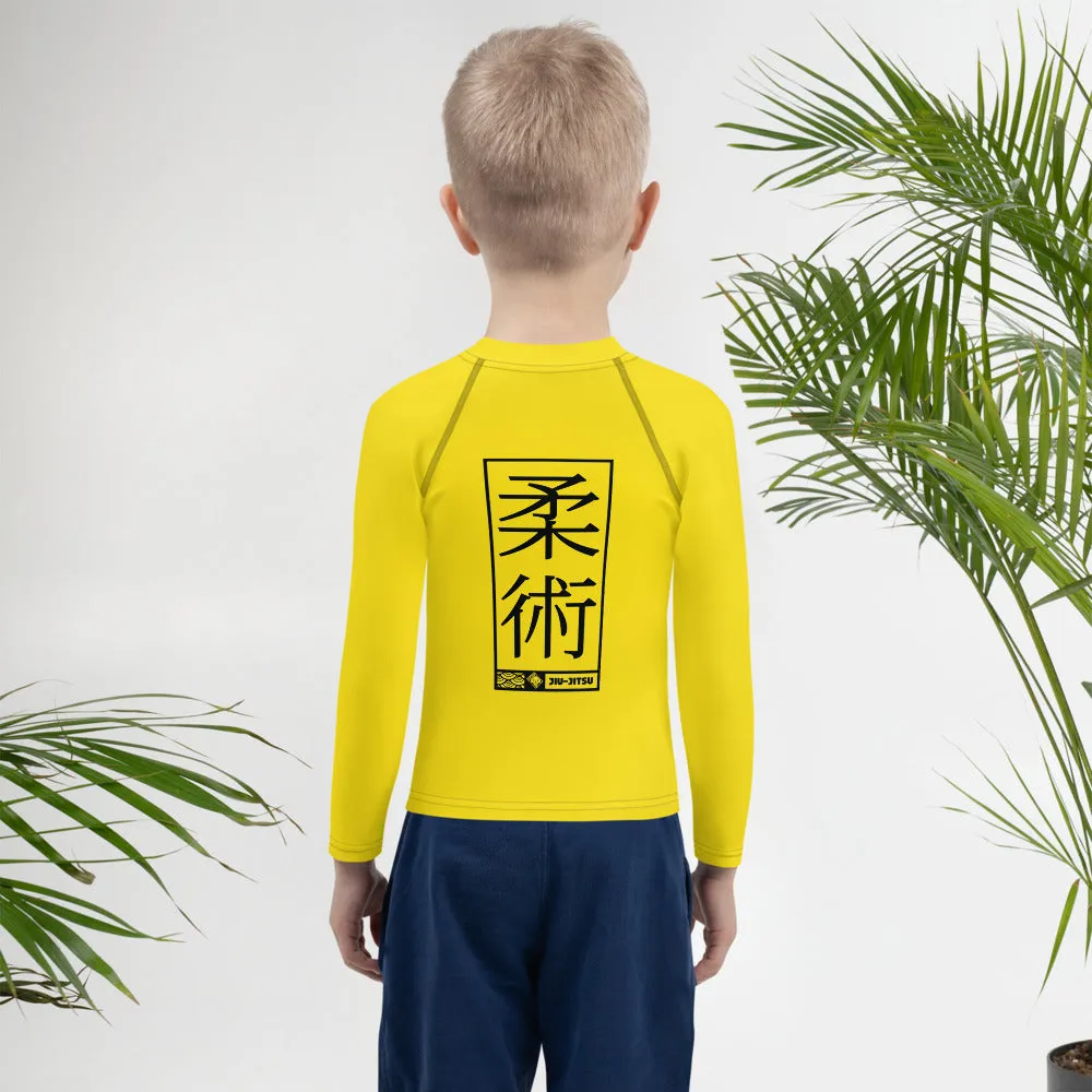 Kid's Boys Long Sleeve BJJ Rash Guard Jiu-Jitsu 017 - Golden Sun