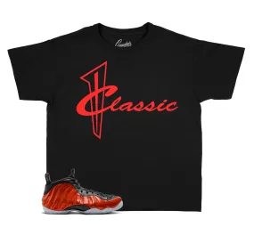 Kids Metallic Red Foam Shirt - Classic - Black