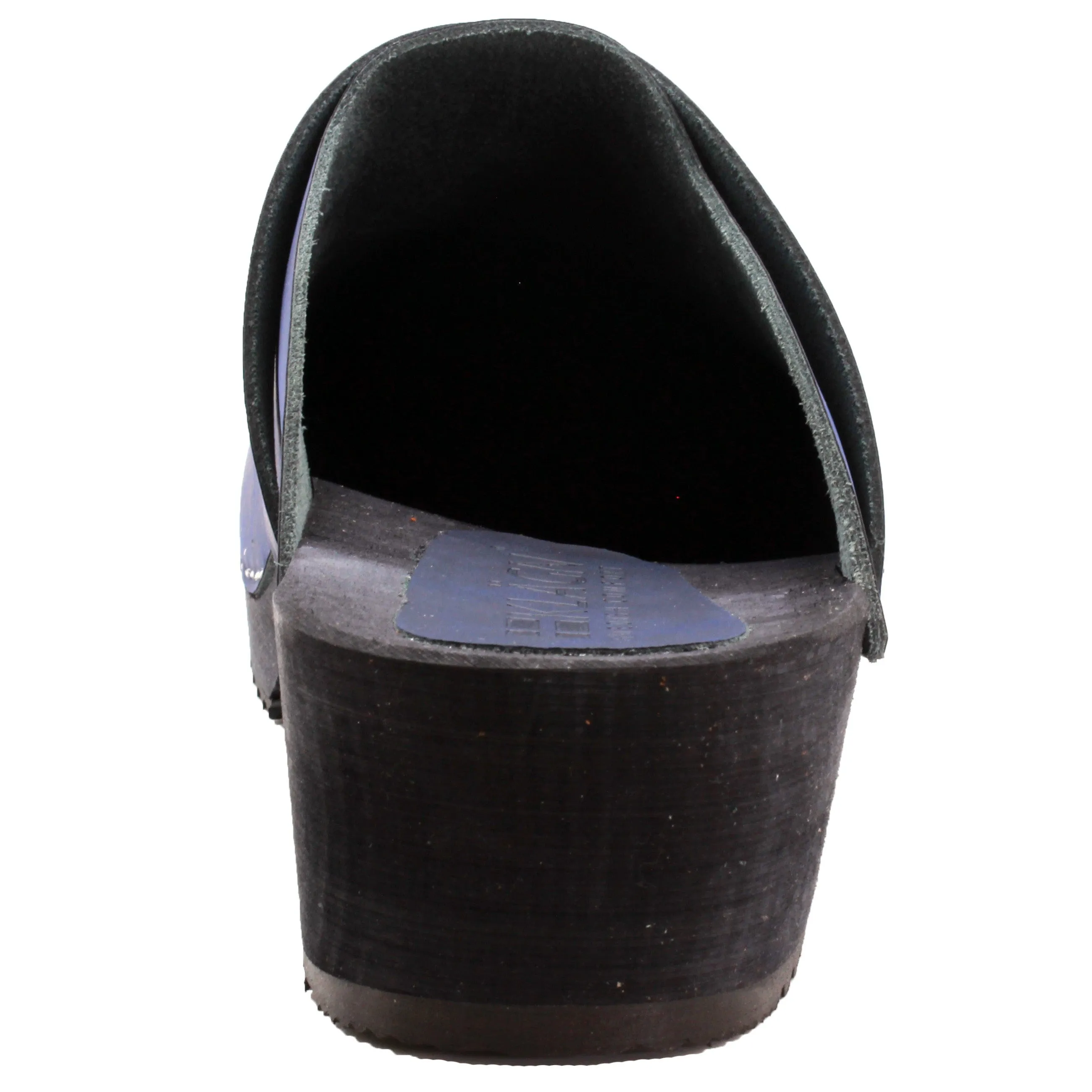 KLÄGN Men's Axel Leather Open Back Wooden Clogs