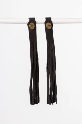 Ladies Tall Suede Boot Tassels