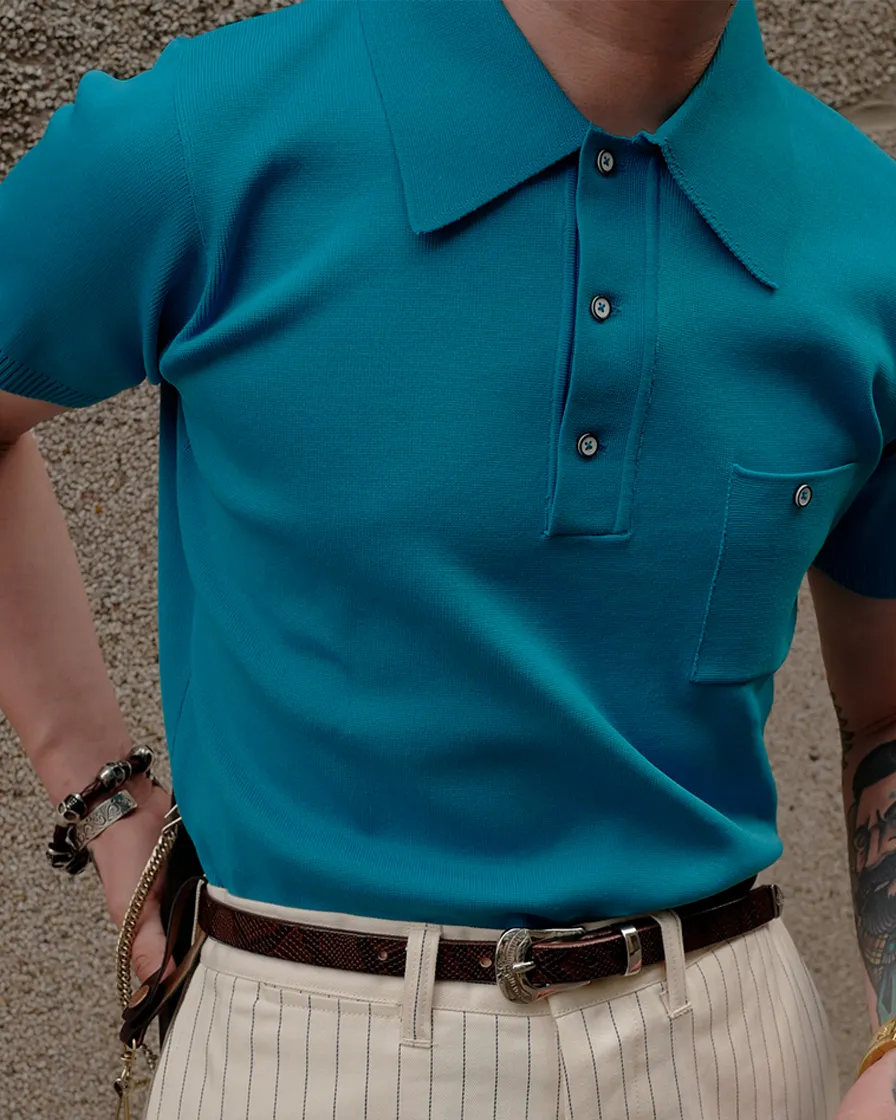 Lake Blue Polo Shirt