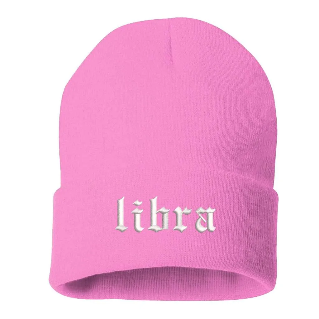 Libra Cuffed Beanie |  Zodiac Libra Sign Beanie