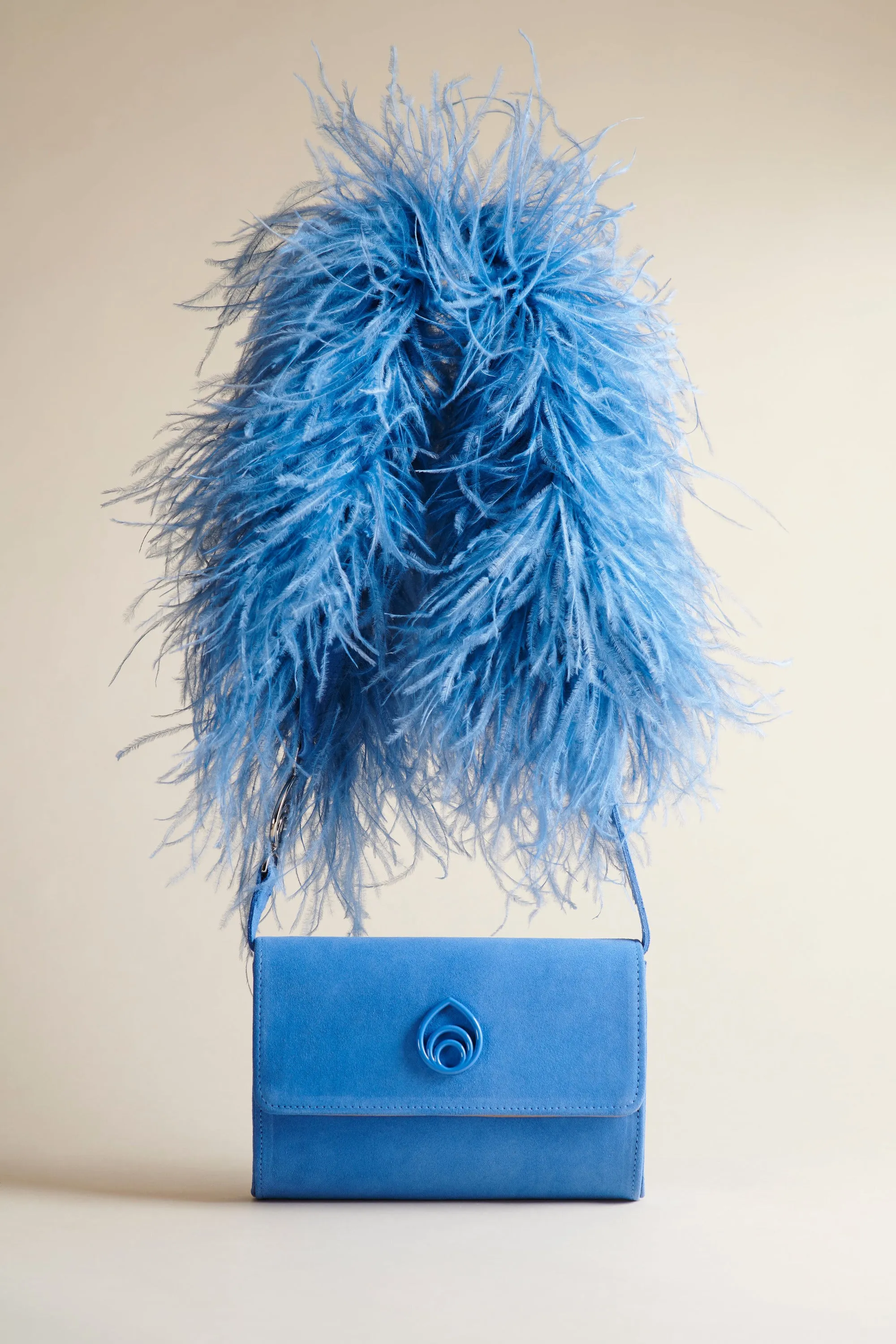 Lijadu Bird Bag in Sky Blue Suede