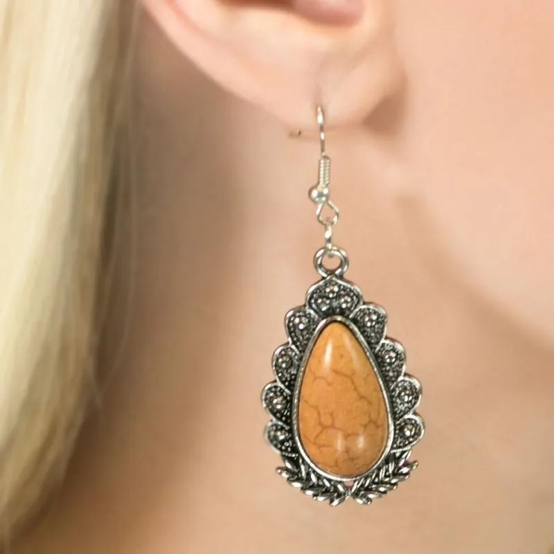 Living Like Royalty Yellow Stone Earrings