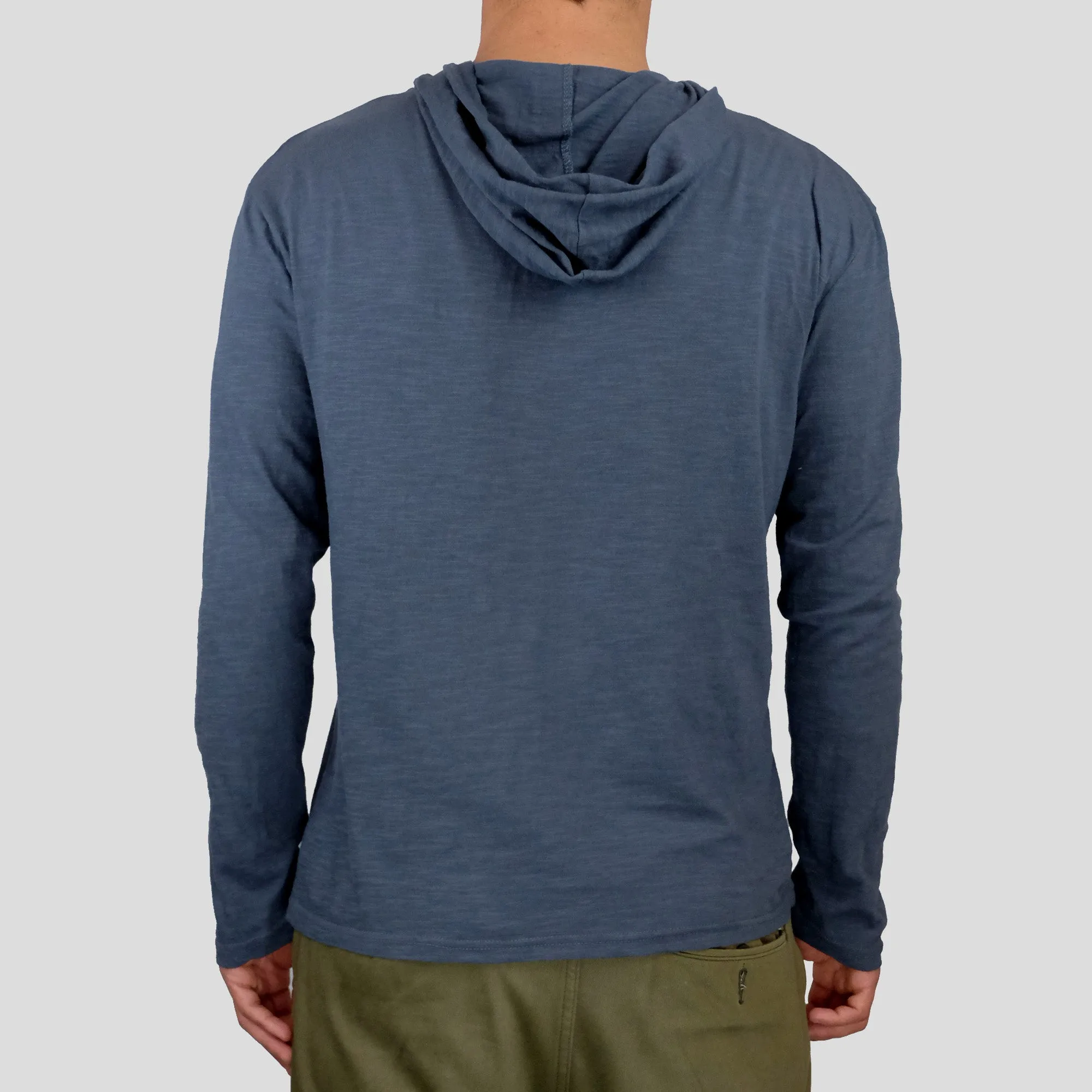 Long Sleeve Hoodie Blue