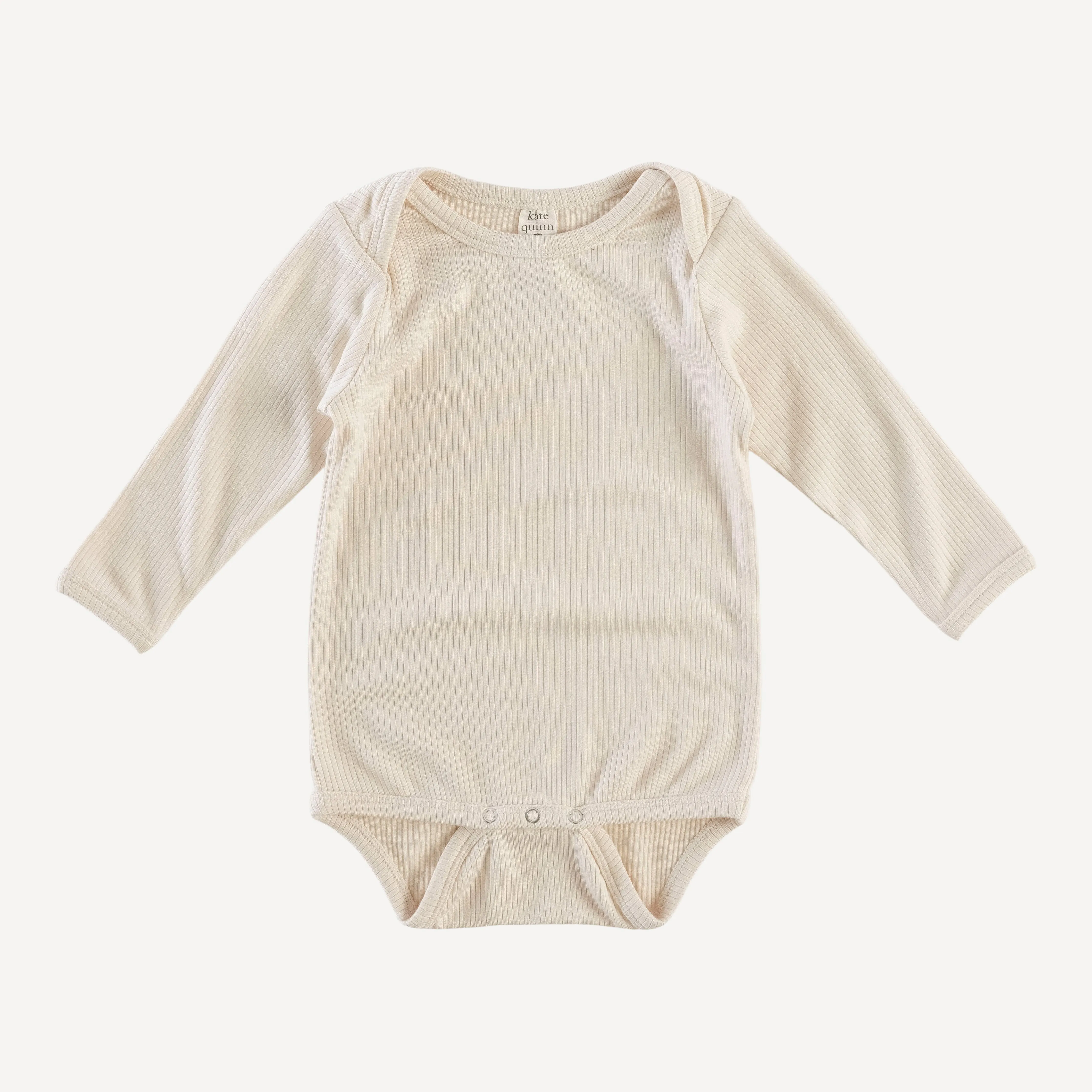 long sleeve lap neck bodysuit | oatmeal | modal skinny rib