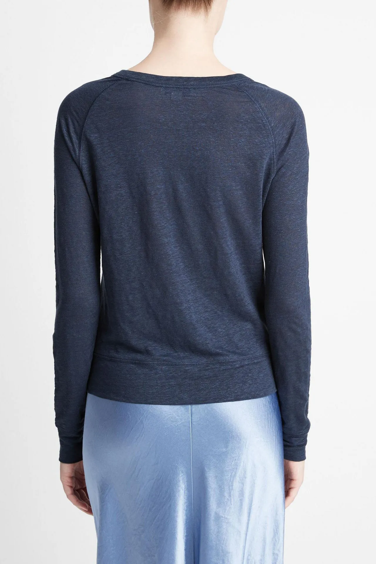 Longsleeve Raglan Linen in Coastal Blue