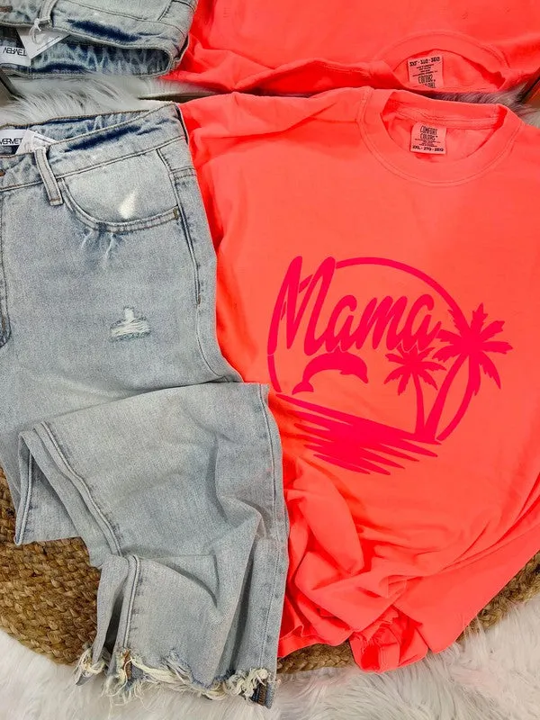 Mama Sunset Barbie Puff Tee