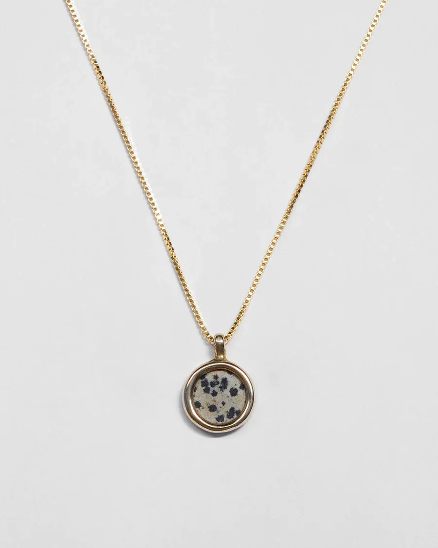 Mare Disc Necklace Dalmation Jasper