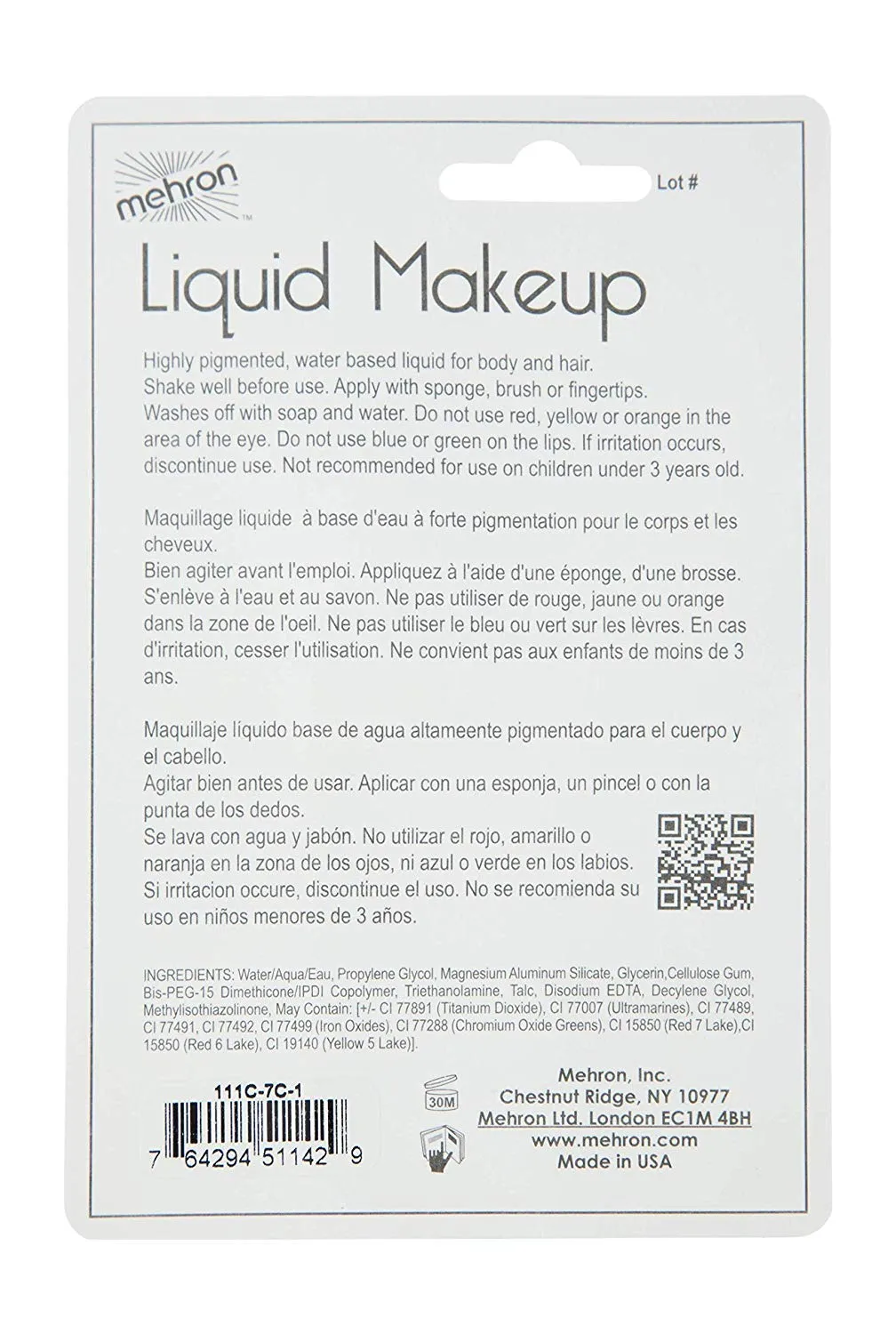 Mehron Makeup Liquid Face and Body Paint (1 oz)