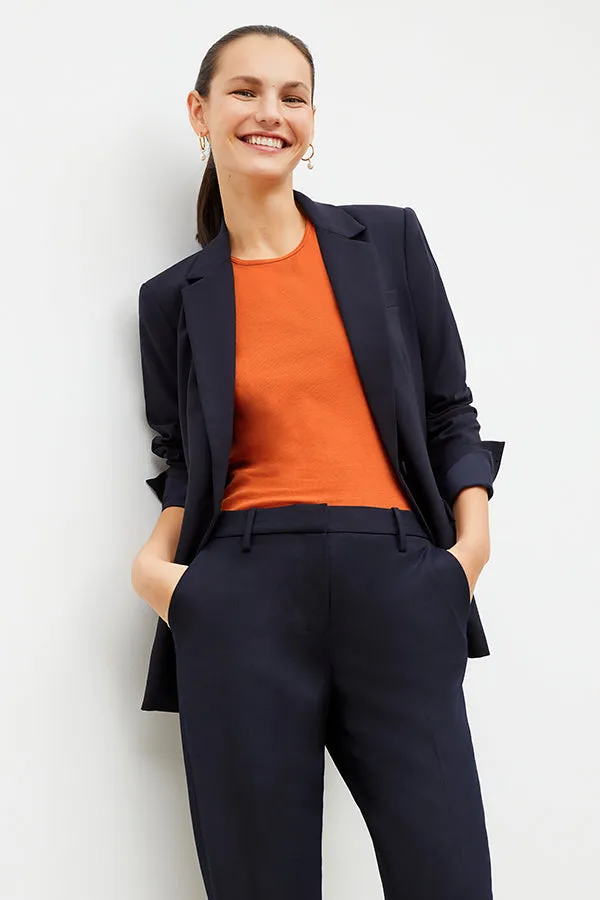 Mejia Pant - Washable Wool Twill :: Dark Navy