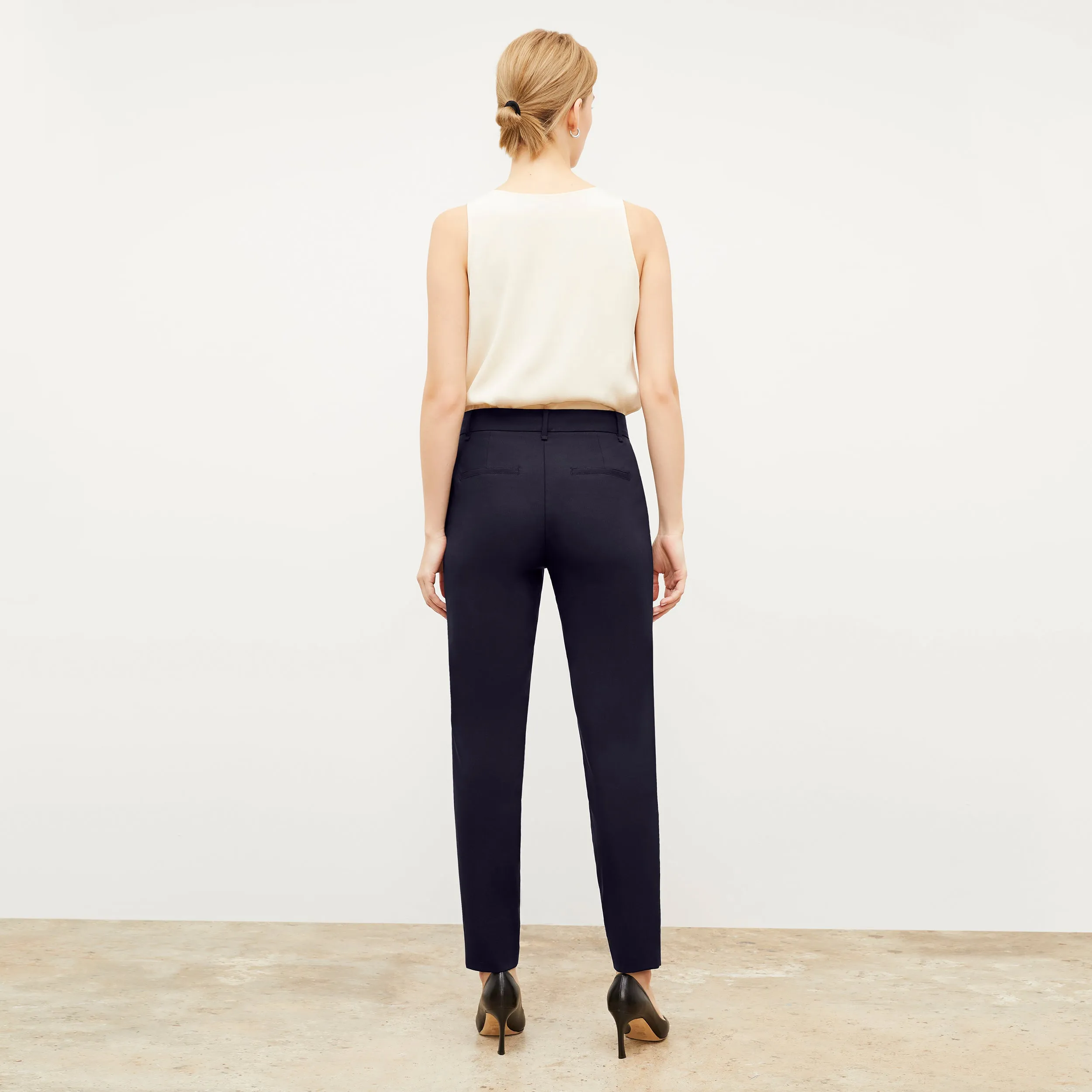 Mejia Pant - Washable Wool Twill :: Dark Navy