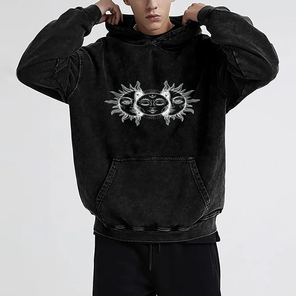 Mens 3 Sun Face Hoodies