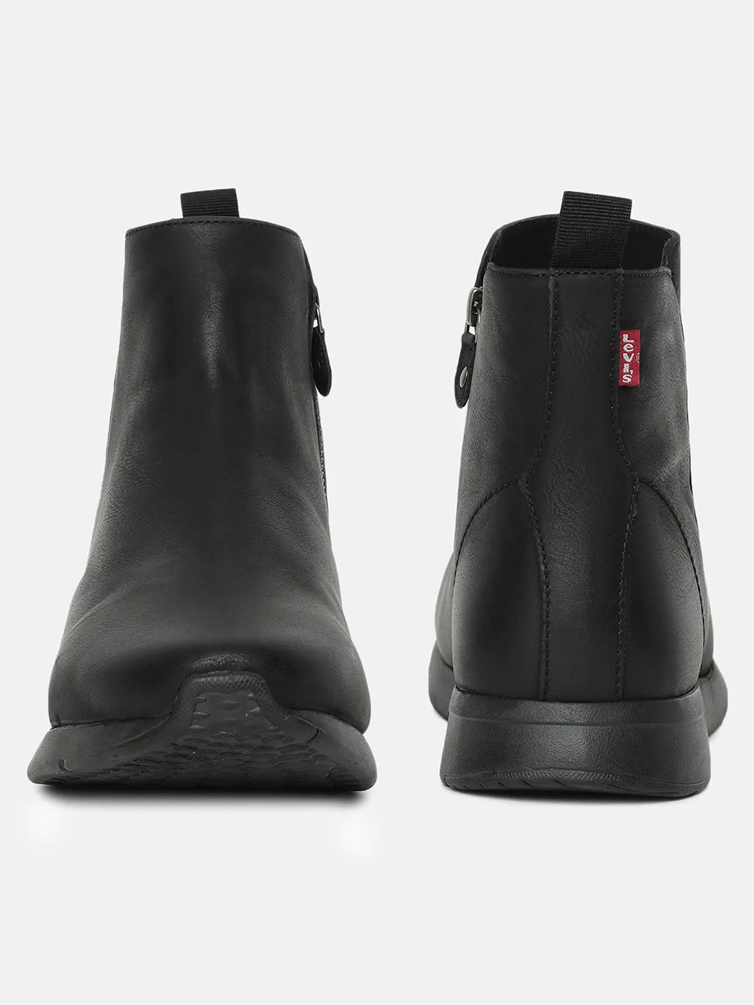 Men's Black Solid Boots