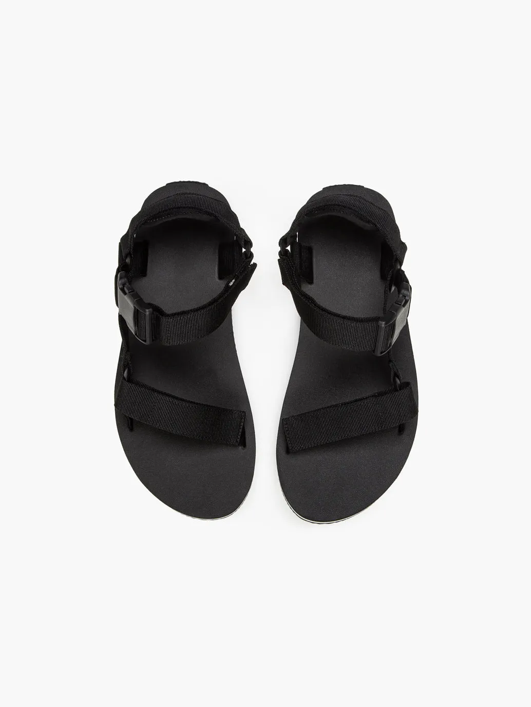 Men's Black Solid Sandals