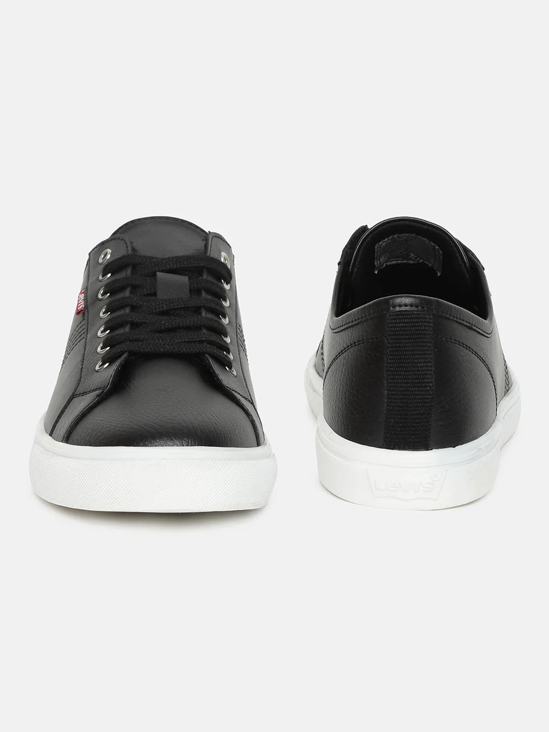 Men's Black Solid Shoes