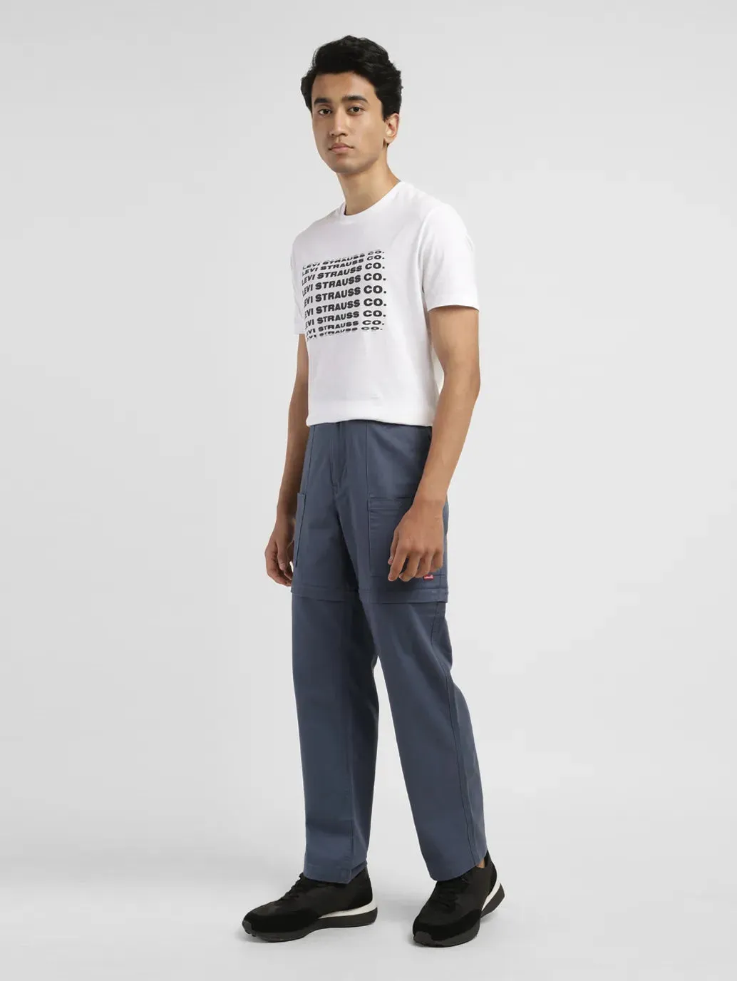 Men's Blue Loose Fit Trousers