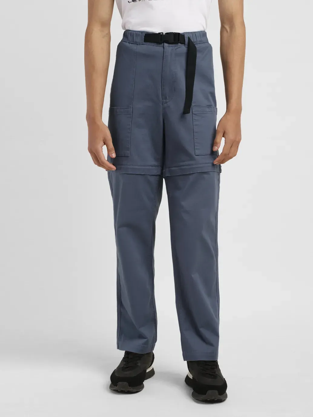 Men's Blue Loose Fit Trousers