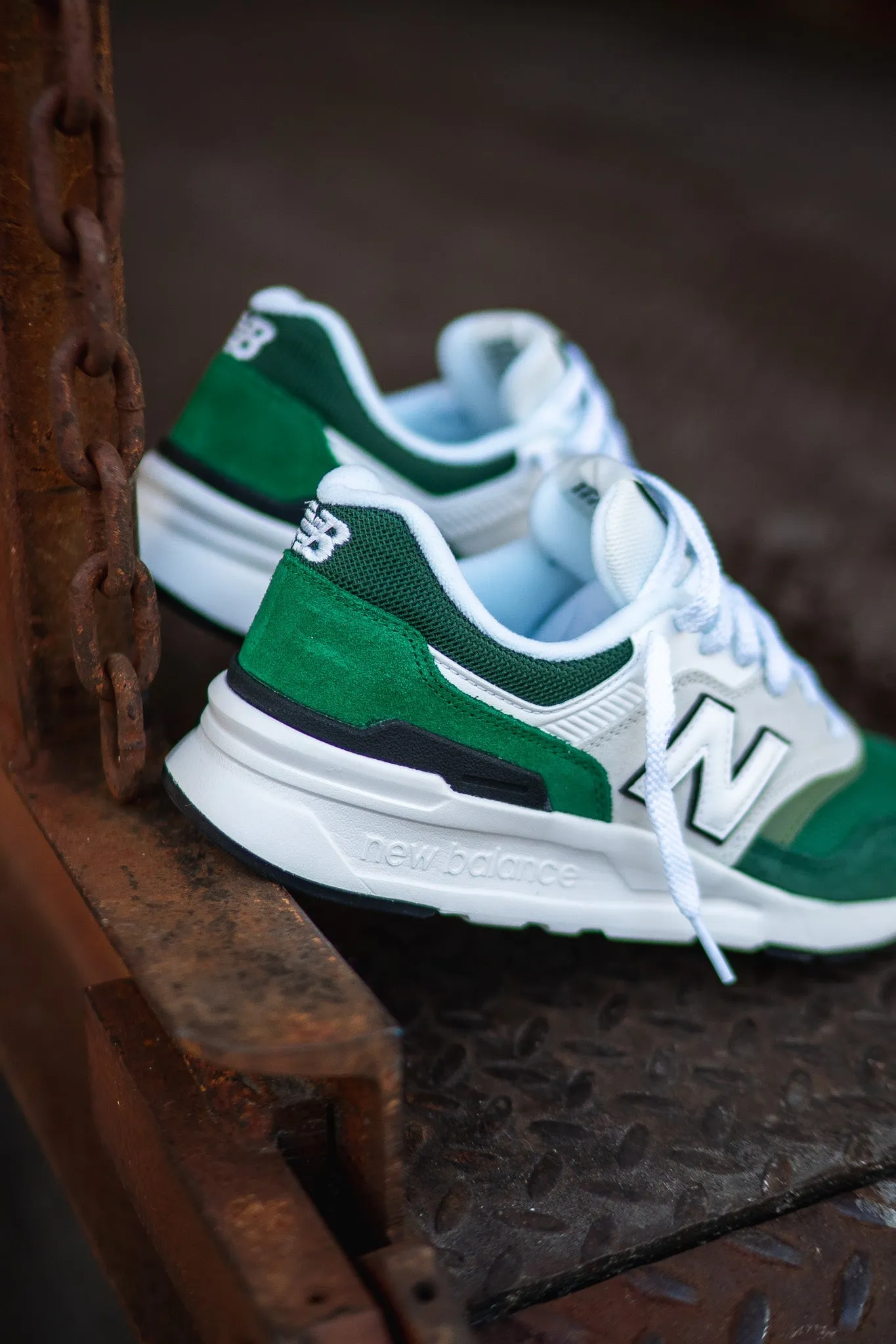 Mens New Balance 997H (White/Green) - CM997HOH