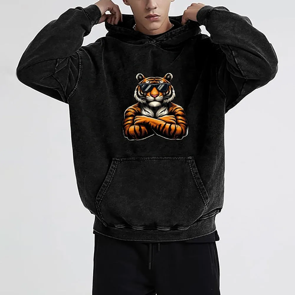 Mens Vintage Tiger Hoodies