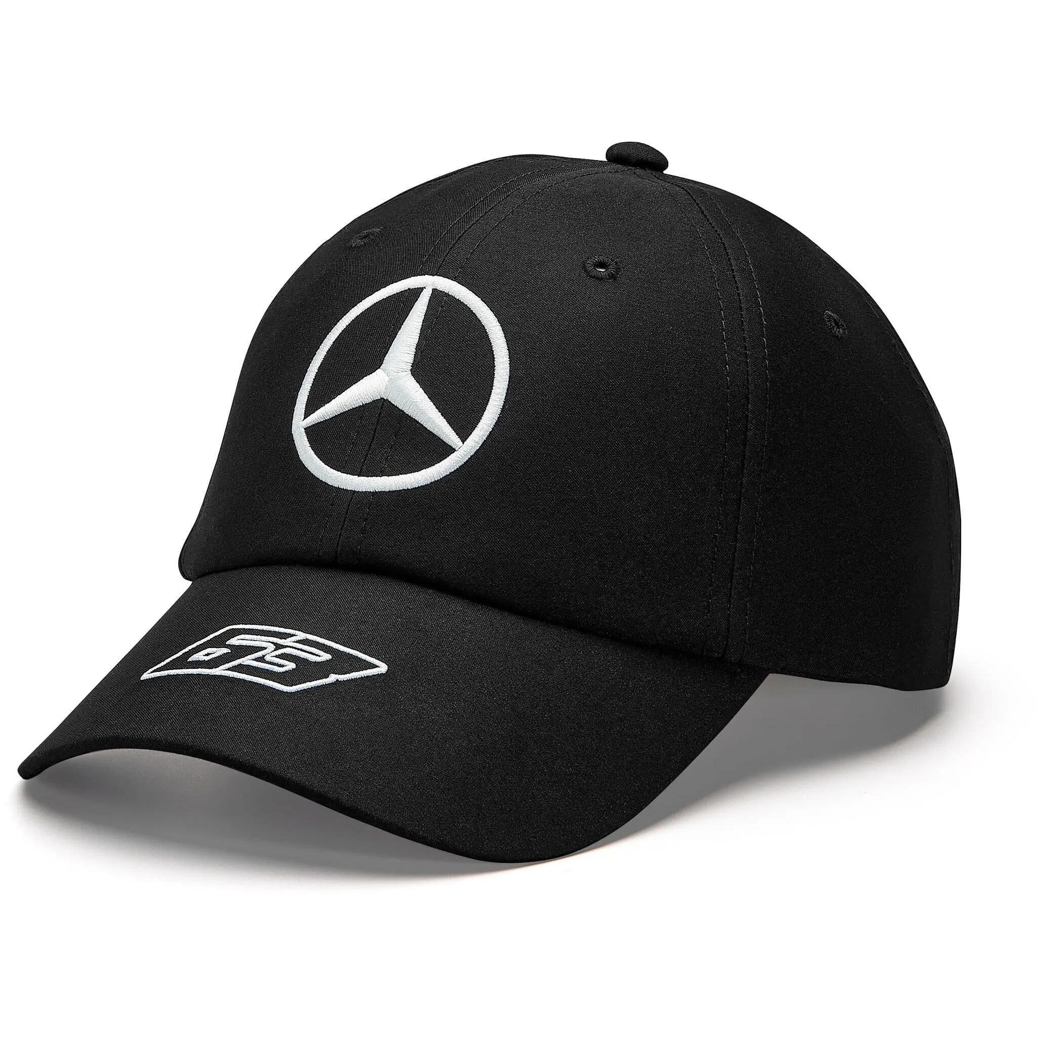 Mercedes AMG Petronas F1 2023 George Russell Dad Baseball Hat - Black/White/Blue