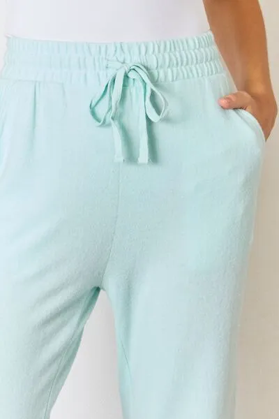 Mint Drawstring Knit Jogger - Ultra Soft