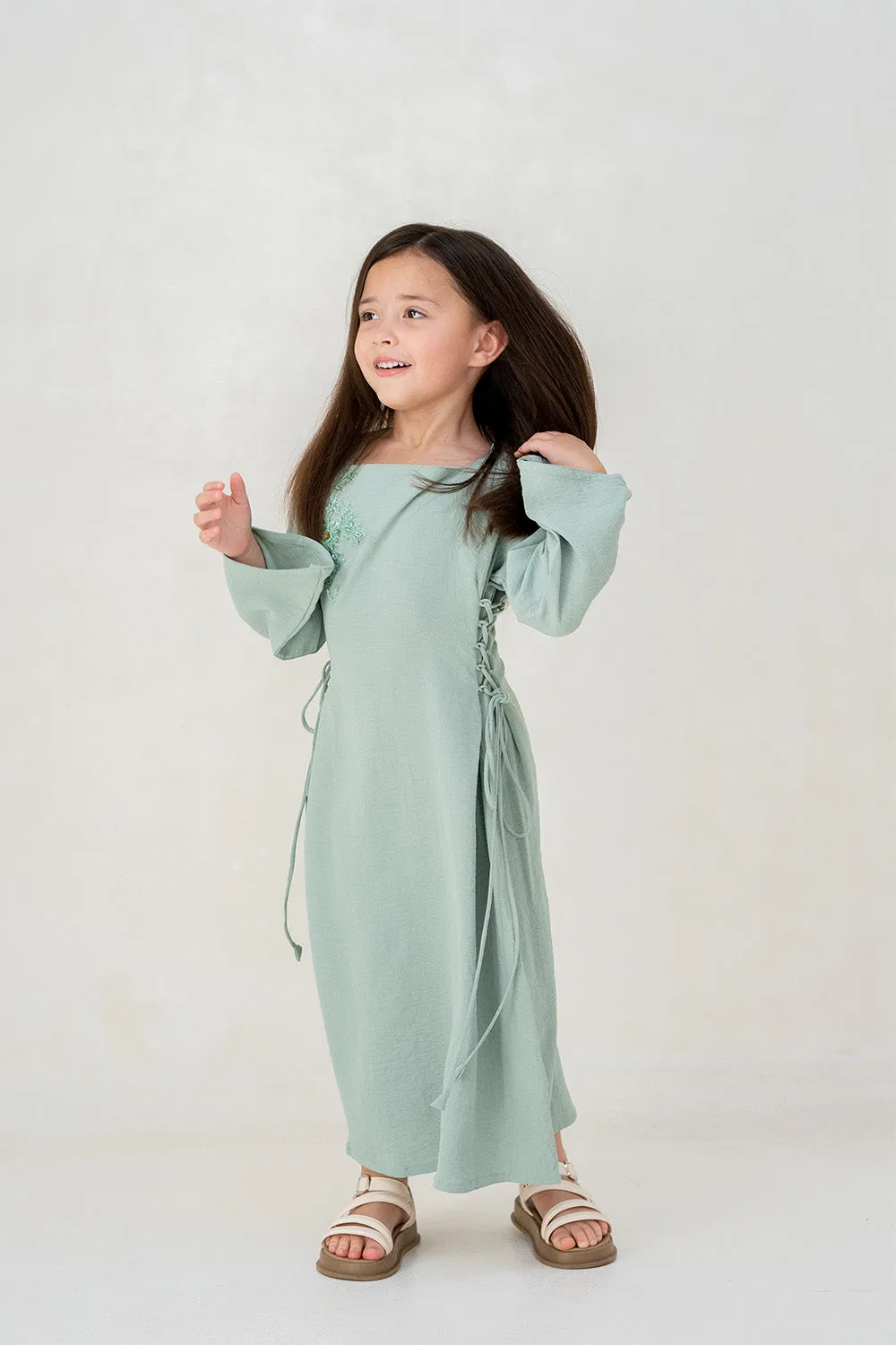 Minty Mist Kids Abaya