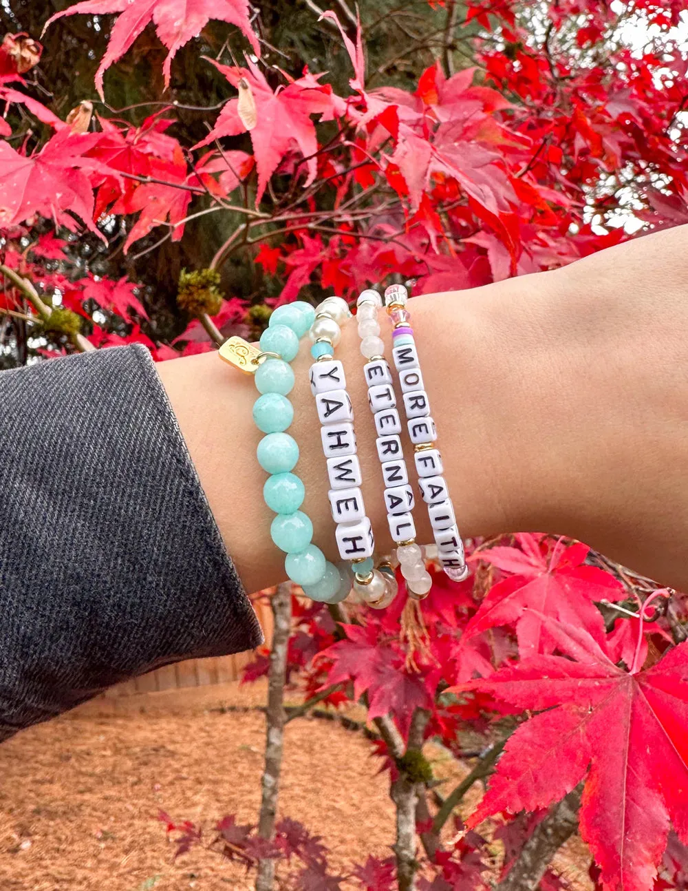 More Faith Letter Bracelet