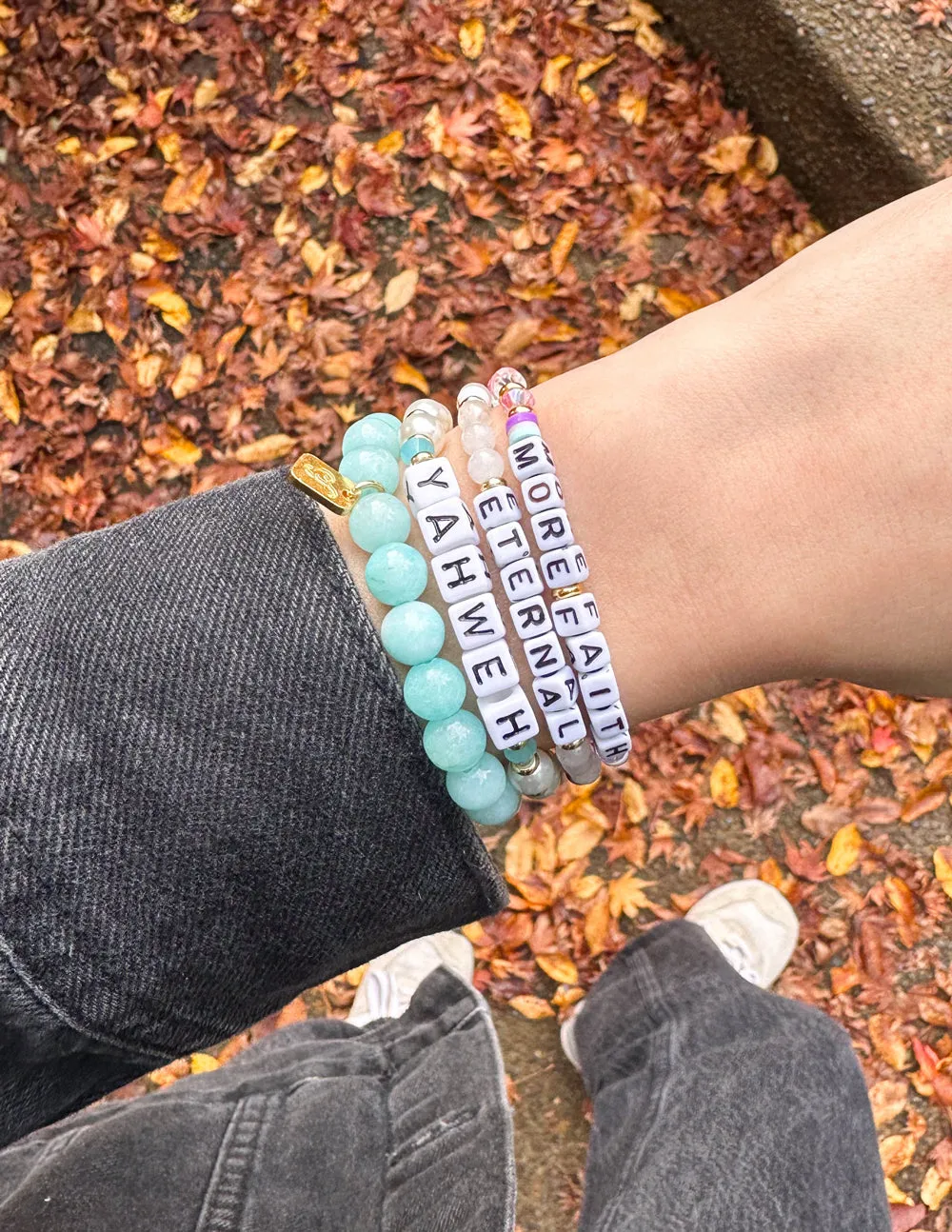 More Faith Letter Bracelet