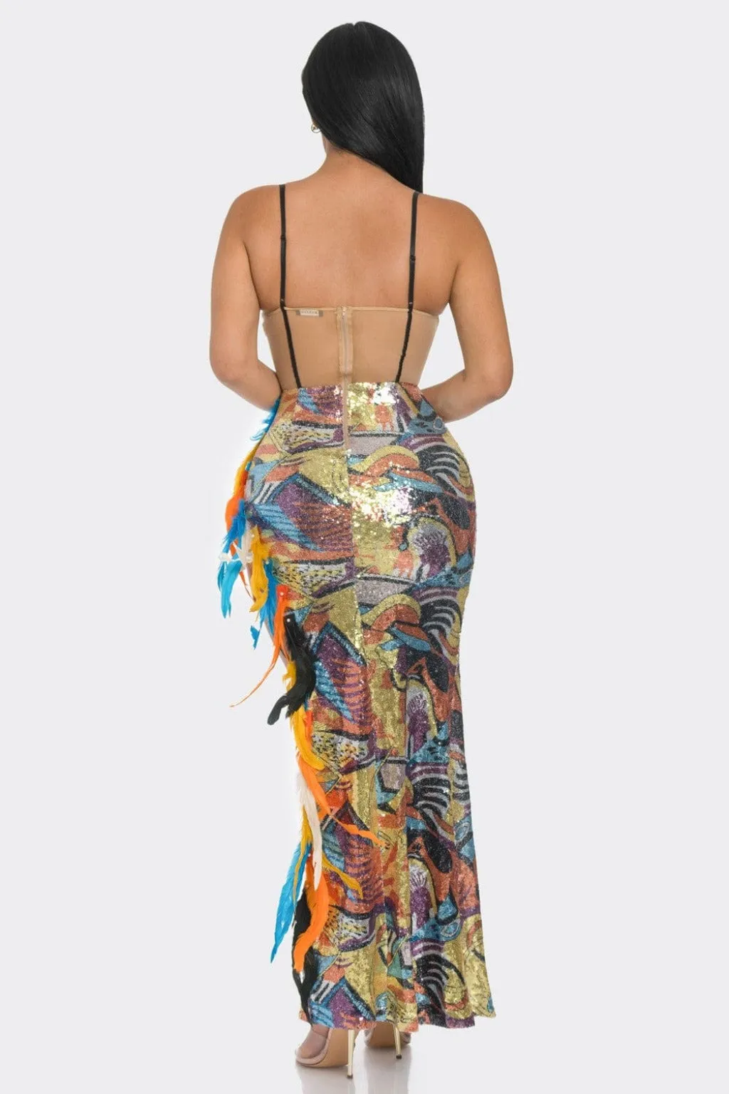 My Types Sequin Maxi Dress - Multi