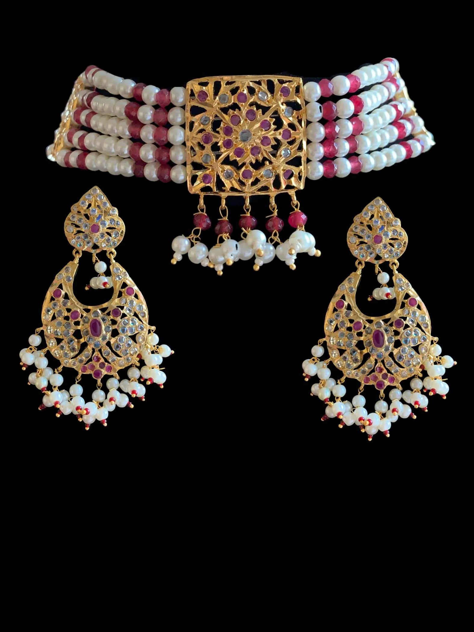 Namita bridal set in rubies ( SHIPS IN 3 WEEKS )