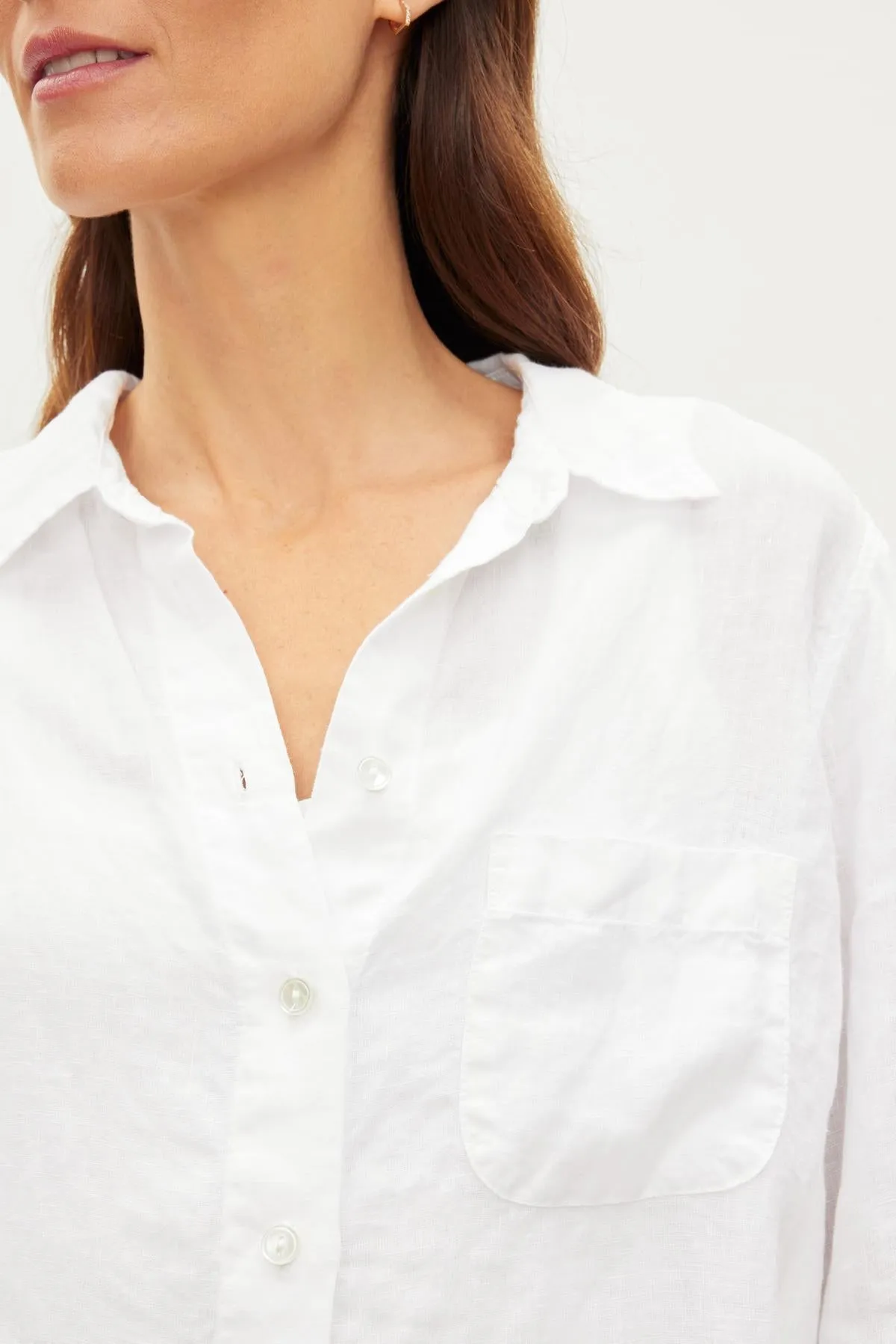 NATALIA LINEN BUTTON-UP SHIRT