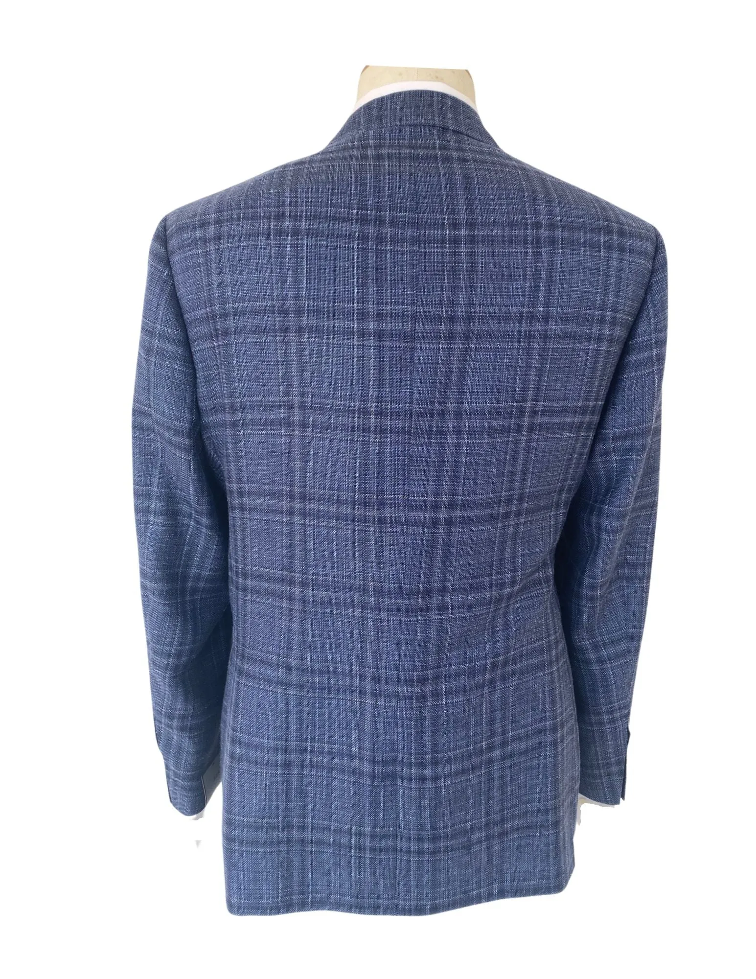 Navy Plaid Tweed Sportcoat