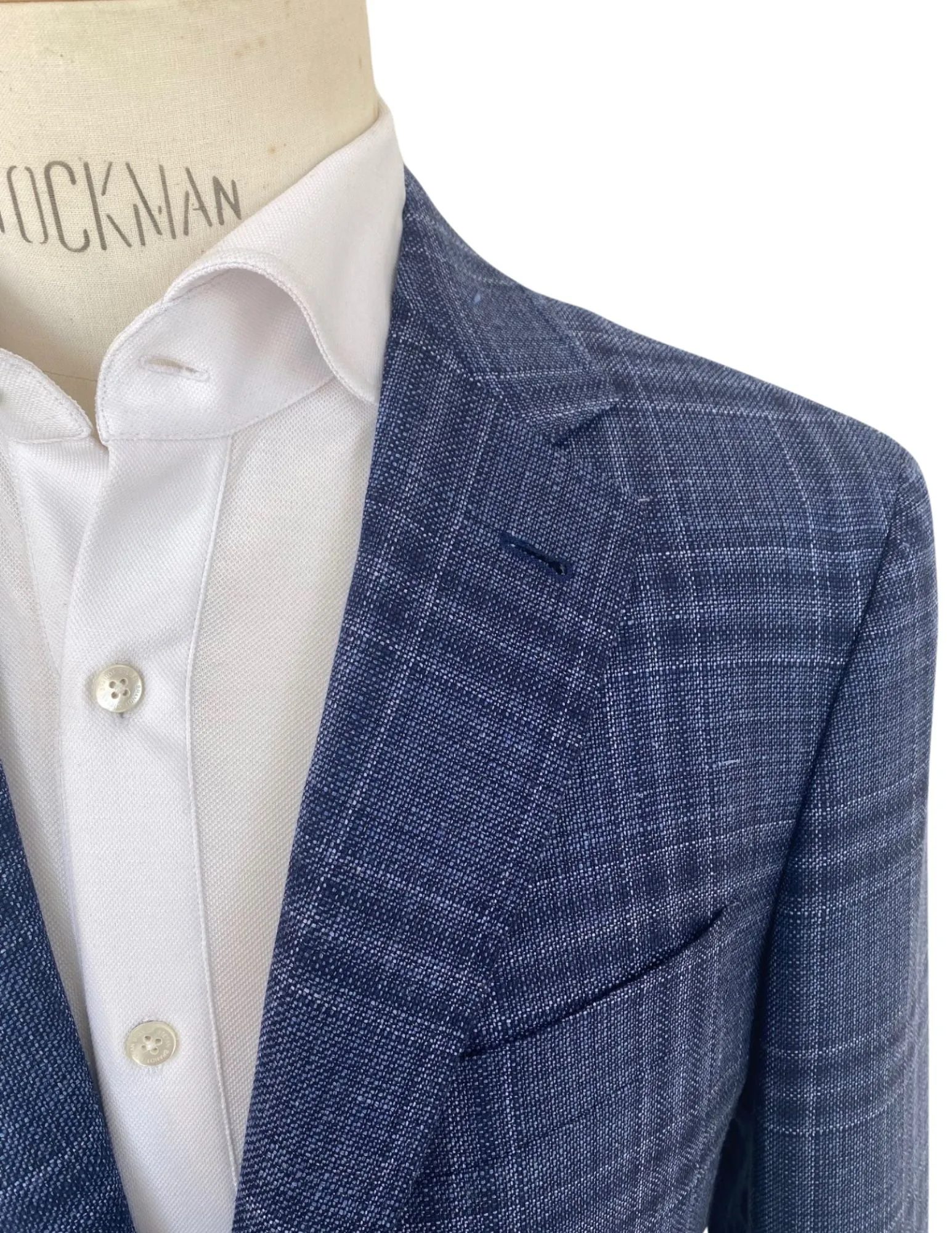 Navy Plaid Tweed Sportcoat