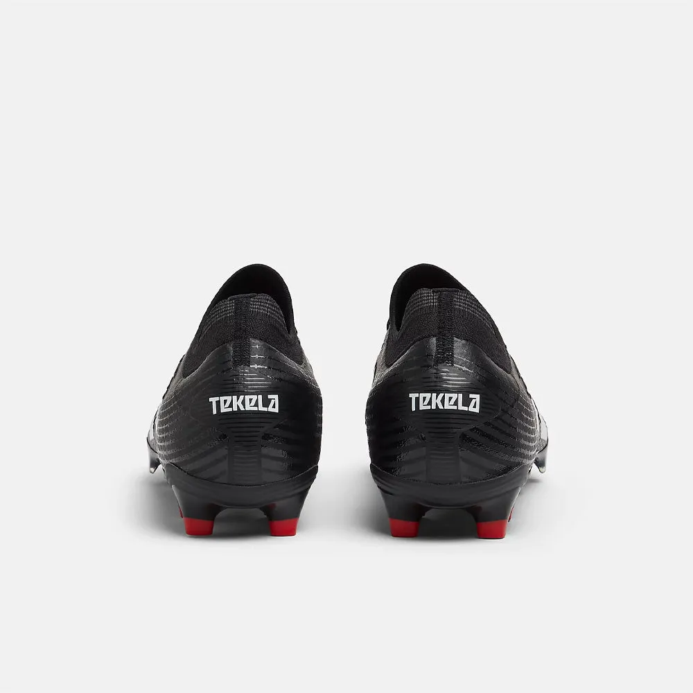 New Balance Tekela Pro Low V4  FG Football Boots (Black/White/Red)