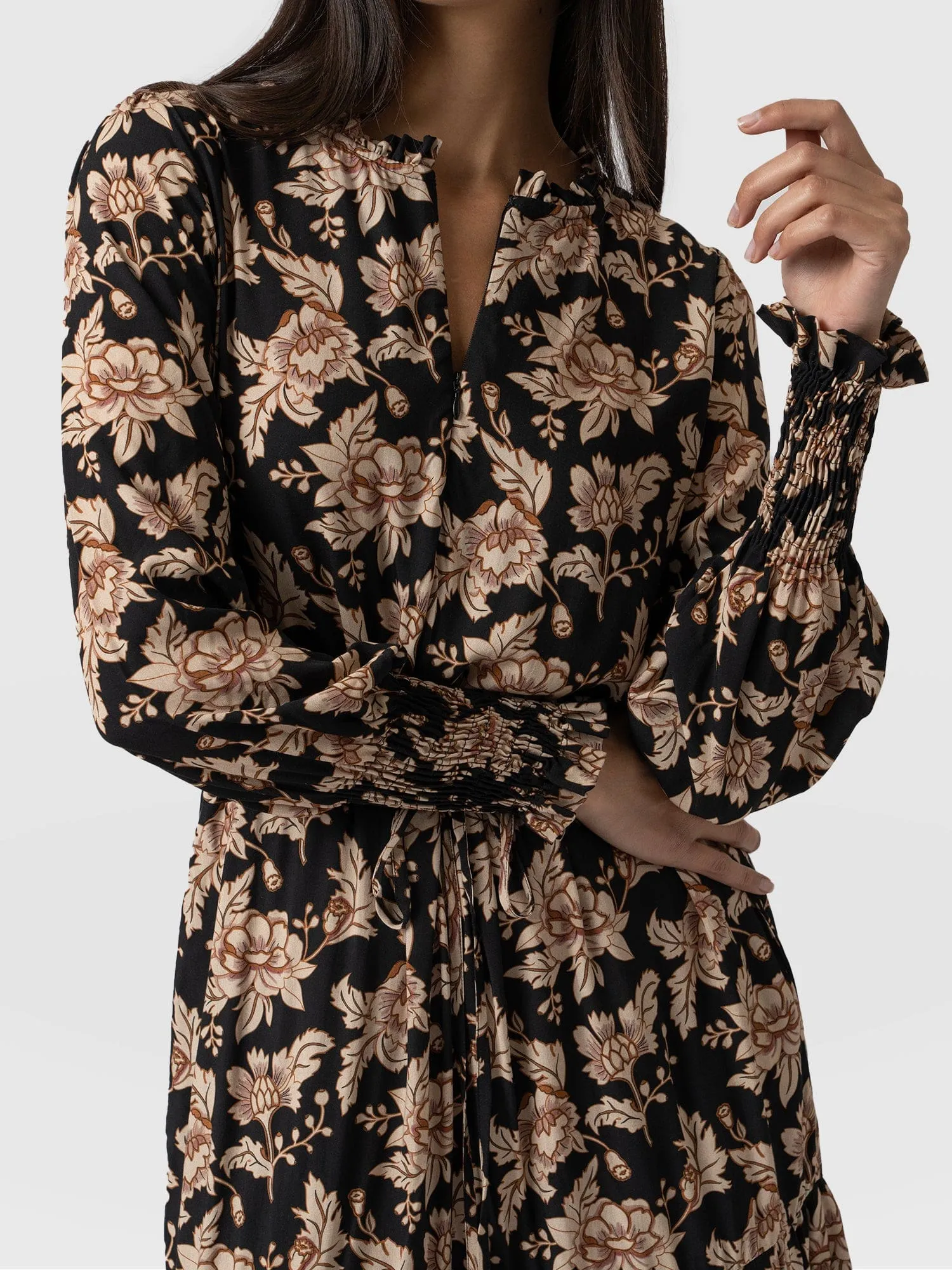 Olivia Zip Up Dress - Winter Bloom