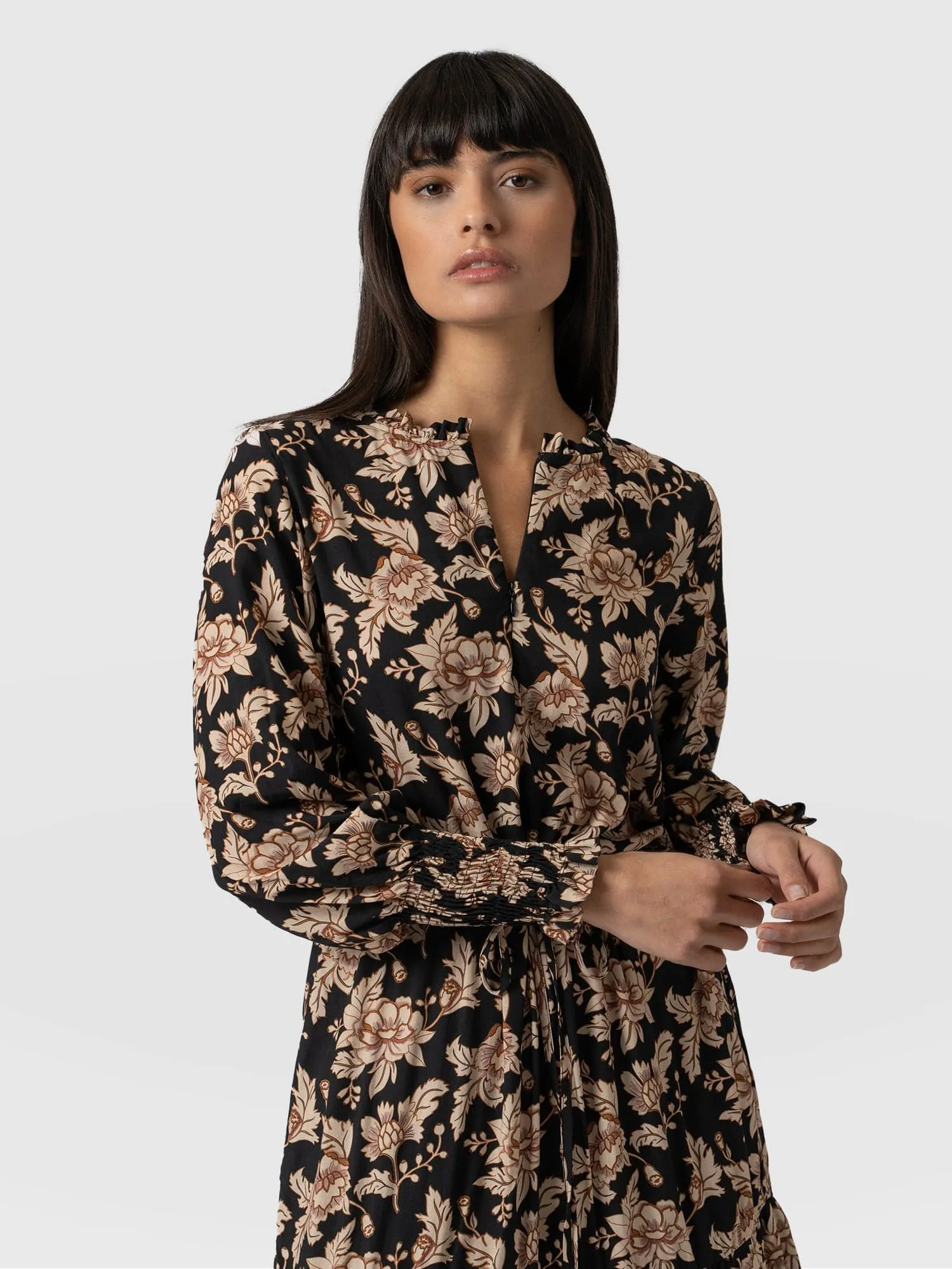 Olivia Zip Up Dress - Winter Bloom