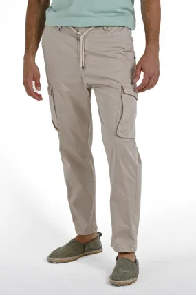 Pantaloni regular Screen Raso Beige SS24