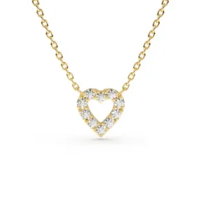 Pavé Lab Grown Diamond Mini Heart Necklace