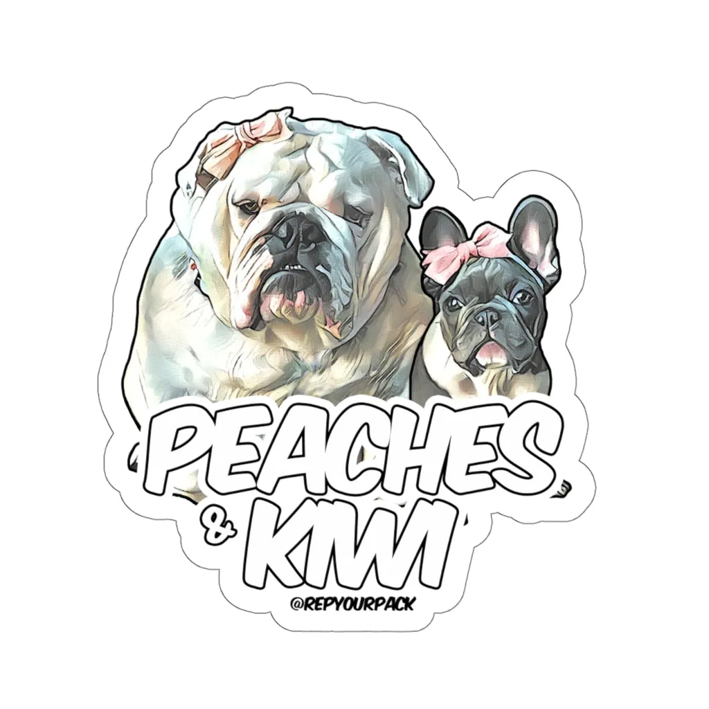 Peaches & Kiwi 2 Stickers