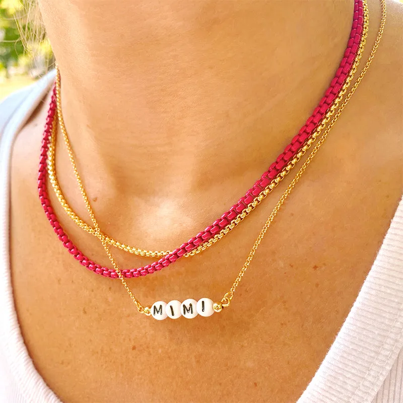 Personalized Letter Bead Necklace