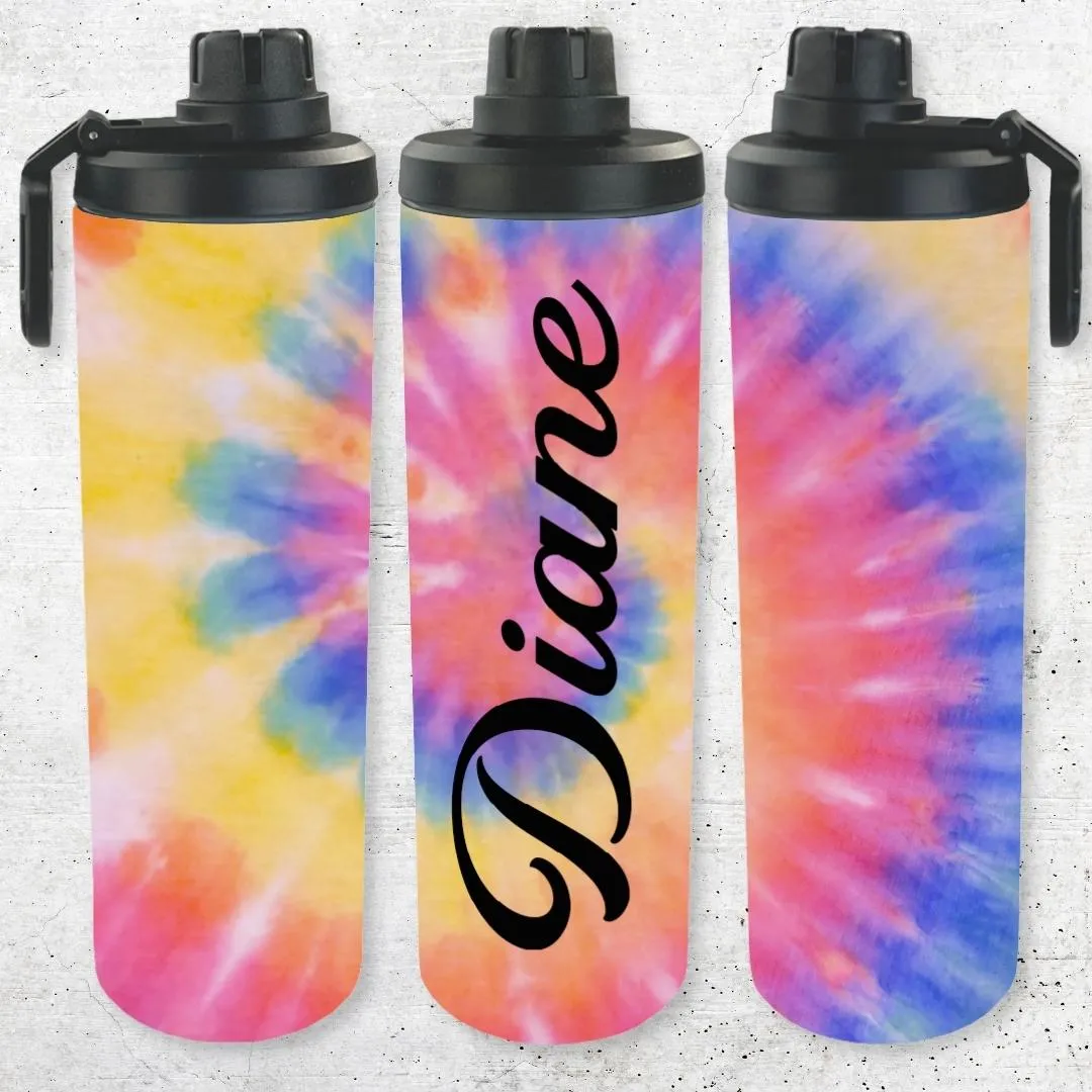 Personalized Tie Dye 30oz Double Walled Stainless Steel Bottle