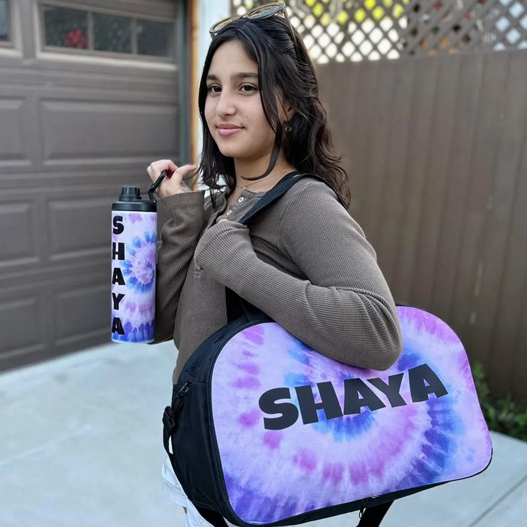 Personalized Tie Dye 30oz Double Walled Stainless Steel Bottle